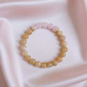 Rose Quartz/Sunstone Bracelet